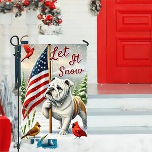 NEW Patriotic Bulldog Garden Flag
